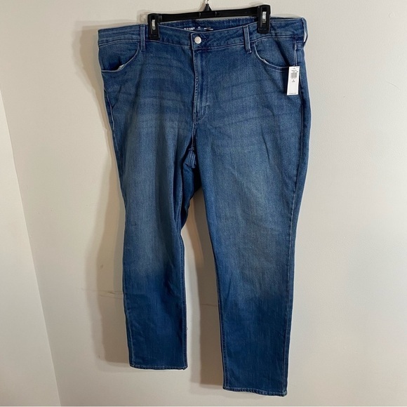 Old Navy High Rise Wow Straight Jeans 22 Long NEW Denim Women’s - Picture 2 of 7